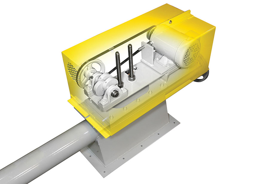 Chain hammers in a tubular drag conveyor