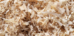 flakes of material in a pile
