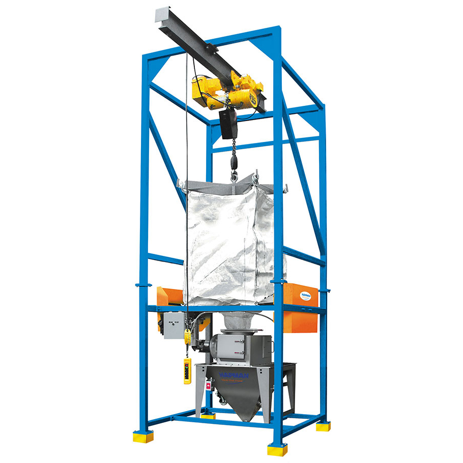 bulk bag unloader with a hoist trolley bulk bag