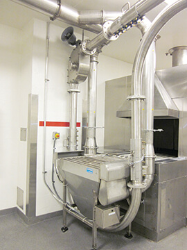 Cage wash area