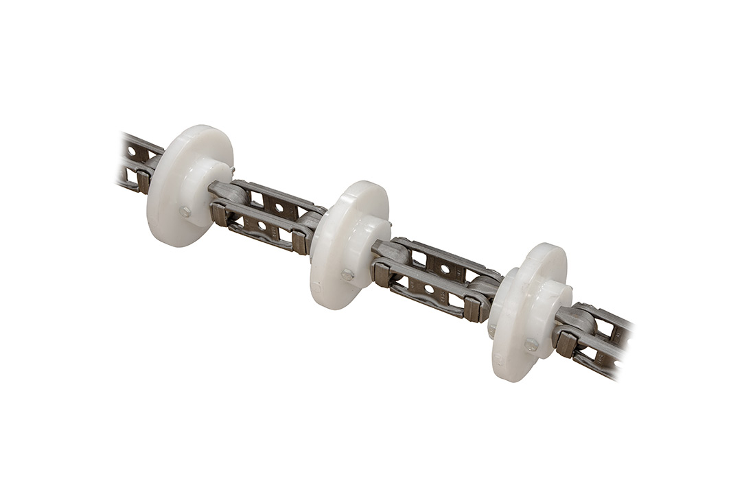 Rivetless with poly flights chain part