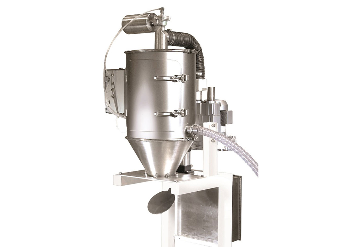 vacuum conveyor with a dump gate